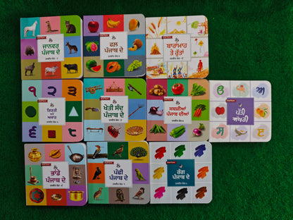 My First Punjabi Card Books Set for Children (10 books) in one set